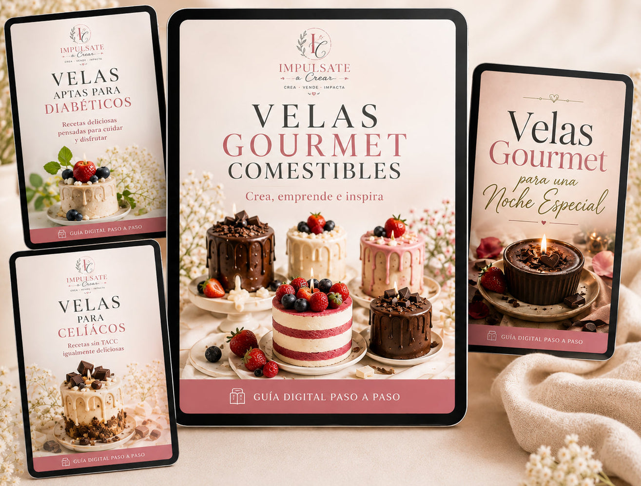 Aprendé a crear Velas Comestibles 4x1 + 6 bonos de regalo🎁