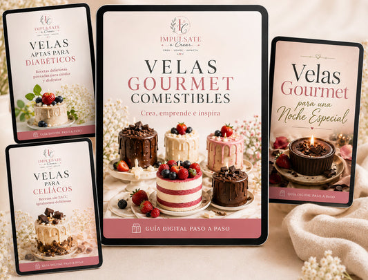 Aprendé a crear Velas Comestibles 4x1 + 6 bonos de regalo🎁